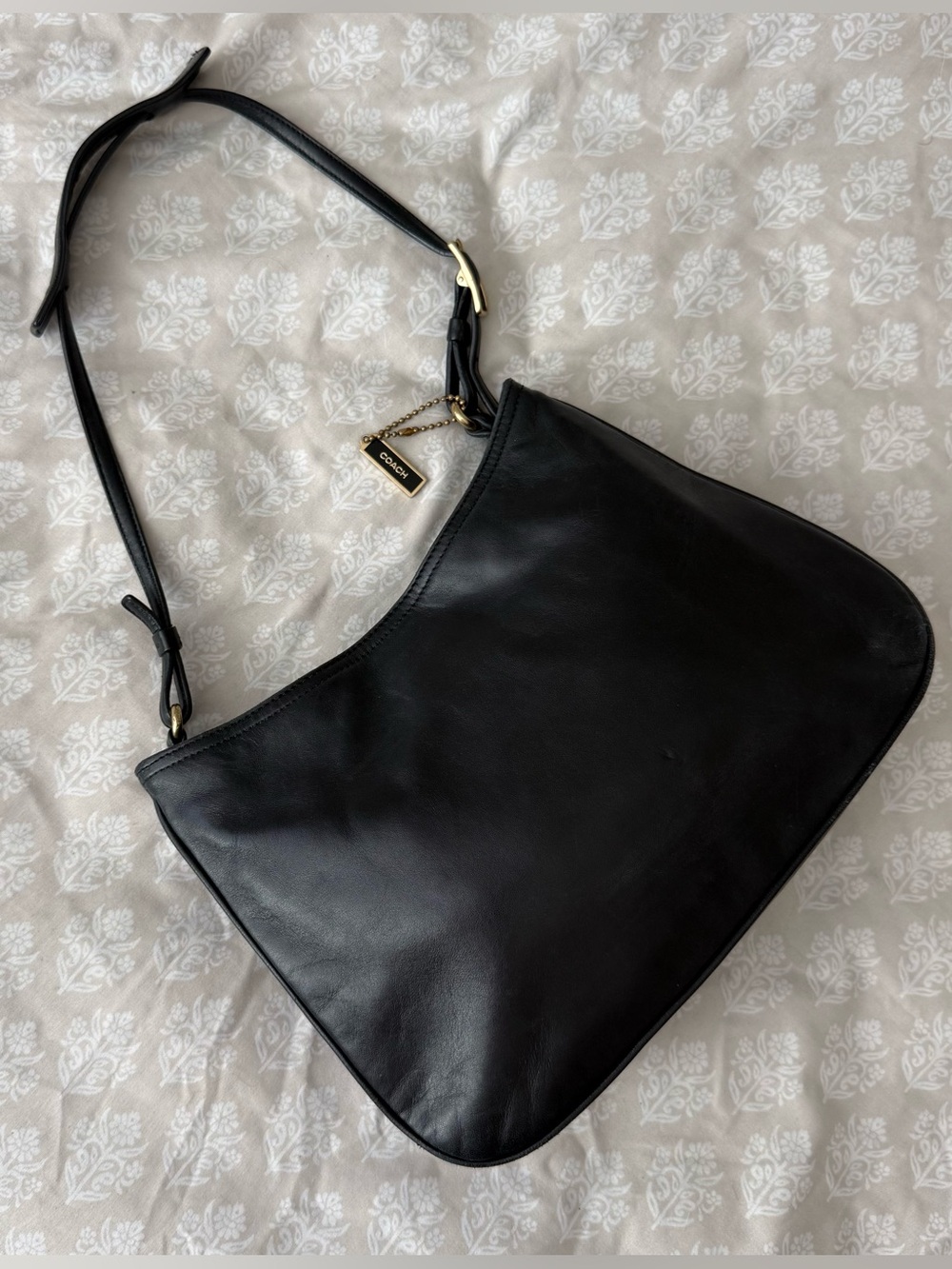Vintage 2001 Coach Girlie Nappa Hobo Bag Black Leather Shoulder Purse 8165